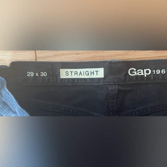 Gap 1969 Straight Jeans Mens 29x30 Charcol Black  Denim - Picture 3 of 3